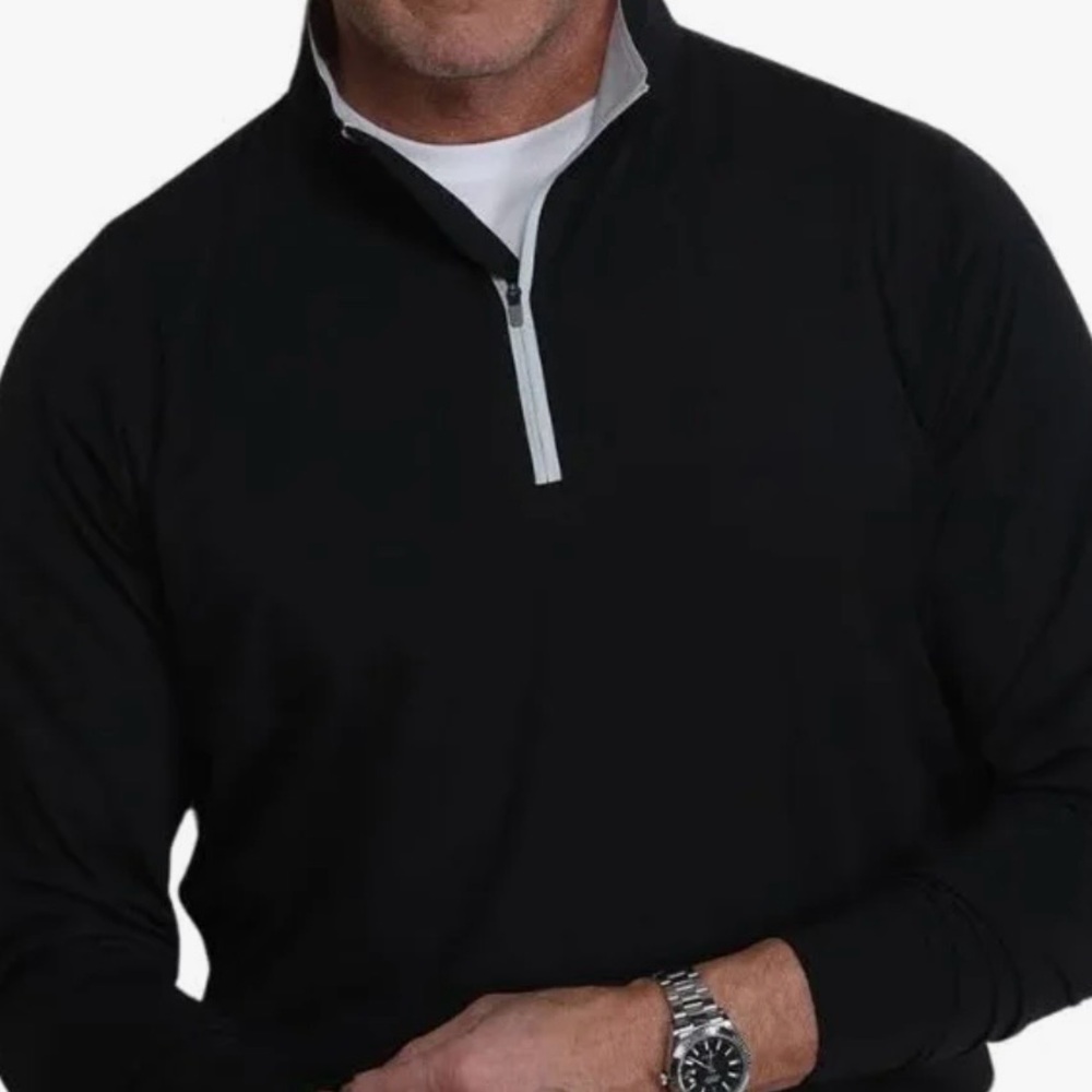 Men's Black Quarter-Zip Performance Shirt